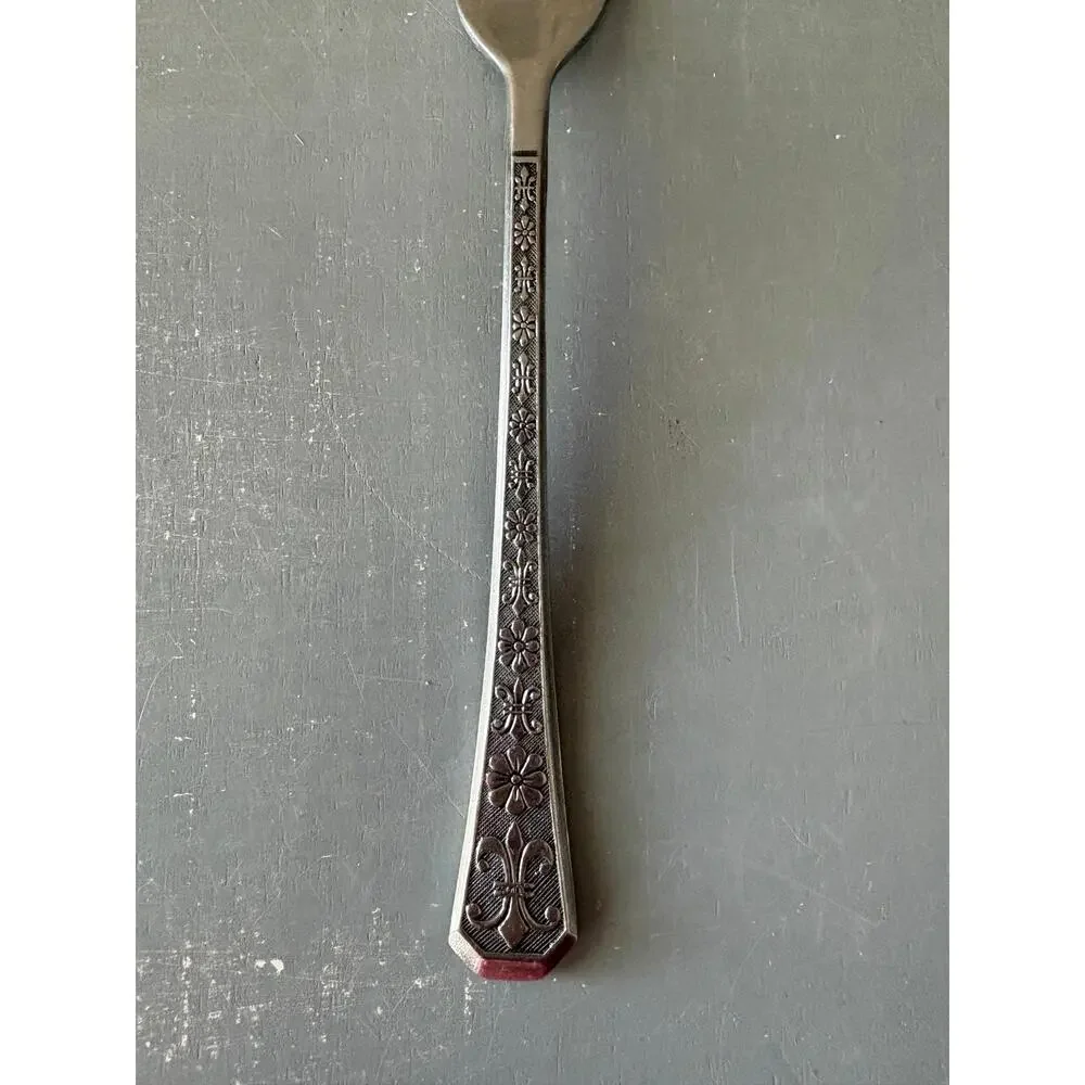 Interpur Korea Stainless Dinner Fork Floral Fleur De Lis Replacement Flatware